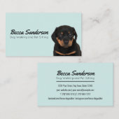 Dog Walker, Groomer, Pet Sitter, Vet Winking Dog Visitekaartje (Voorkant / Achterkant)