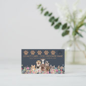 Dog Walker Groomer Punch Loyalty Visitekaartje (Staand voorkant)