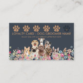 Dog Walker Groomer Punch Loyalty Visitekaartje (Voorkant)