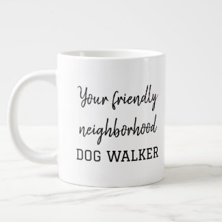 Dog walker grote koffiekop