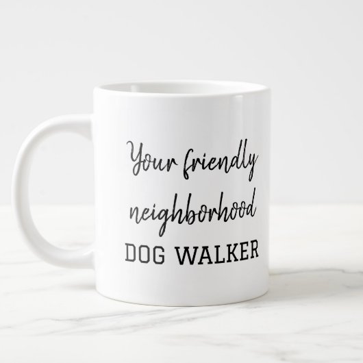 Dog walker grote koffiekop (Links)