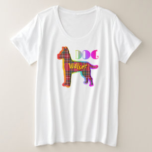Dog Walker Grote Maat T-shirt