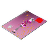 Dog Walker Herfst Bladeren Roze Notitieboek (Linkerzijde)