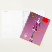 Dog Walker Herfst Bladeren Roze Planner (Display)