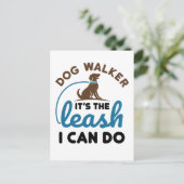 Dog Walker Het is de Leash die ik kan doen Briefkaart (Staand voorkant)