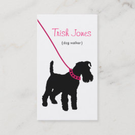 Dog Walker (hot-roze) Visitekaartje