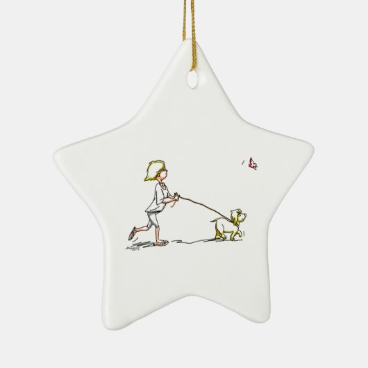 dOg WaLkEr Keramisch Ornament (Rechts)