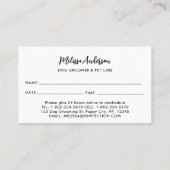 Dog Walker Labrador Puppy Pet Sitter Business Afsprakenkaartje (Achterkant)