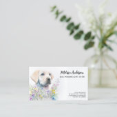 Dog Walker Labrador Puppy Waterverf Pet Sitter Visitekaartje (Staand voorkant)