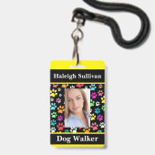 Dog Walker Lanyard Badge (Voorkant met koord)