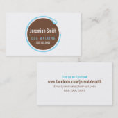 Dog Walker Leash Loop Modern Blue Visitekaartje (Voorkant / Achterkant)