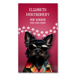 Dog Walker Magnetisch Visitekaartje
