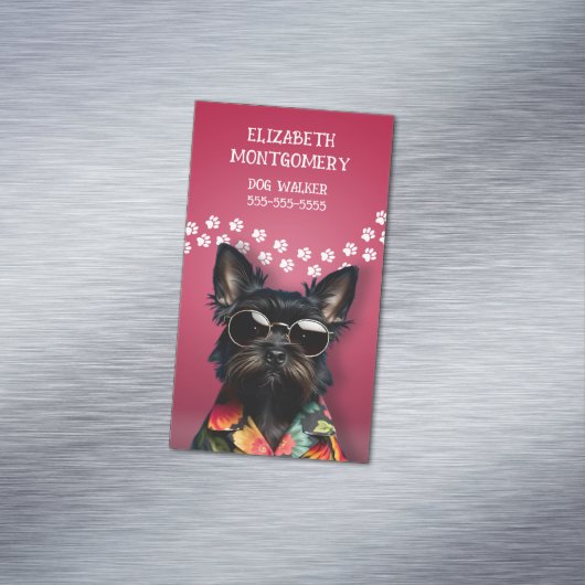 Dog Walker Magnetisch Visitekaartje (Voorbeeld)