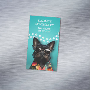 Dog Walker Magnetisch Visitekaartje
