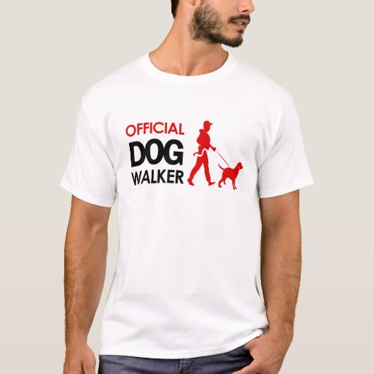 Dog Walker Mannen T-shirt (Voorkant)