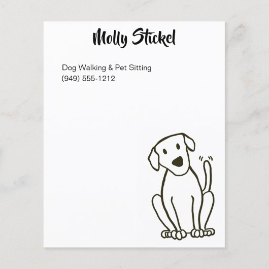 Dog Walker of Pet Sitting Flyer (Voorkant)