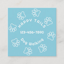 Dog Walker Paw Print Cirkel Summer Sky Blue