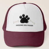 Dog Walker Paw Prints Trucker Pet (Voorkant)