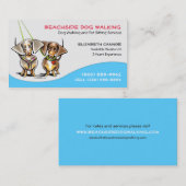 Dog Walker Pet Business Cool Carribean Visitekaartje (Voorkant / Achterkant)