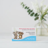Dog Walker Pet Business Cool Carribean Visitekaartje (Staand voorkant)