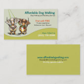 Dog Walker Pet Business Dachshunds Visitekaartje (Voorkant / Achterkant)