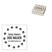 Dog Walker Pet Business Gepersonaliseerd Houtwamp Rubberstempel (Gestempeld)