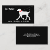 Dog Walker Pet Business Lab Modern Black Visitekaartje (Voorkant / Achterkant)