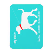 Dog Walker Pet Business Lab Modern Coastal Magneet (Verticaal)