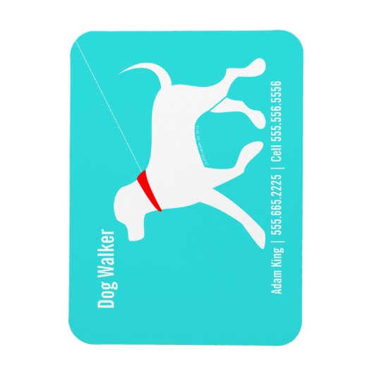 Dog Walker Pet Business Lab Modern Coastal Magneet (Verticaal)