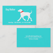 Dog Walker Pet Business Lab Modern Coastal Visitekaartje (Voorkant / Achterkant)