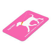 Dog Walker Pet Business Lab Modern Roze Magneet (Linkerzijde)