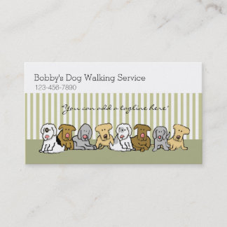 Dog Walker Pet Business Visitekaartje