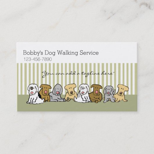 Dog Walker Pet Business  Visitekaartje (Voorkant)