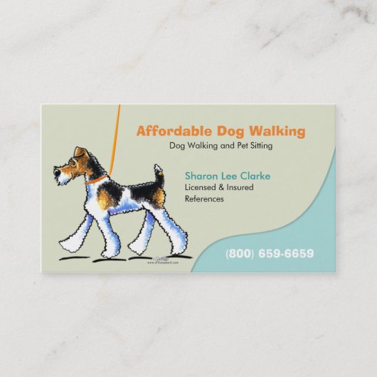 Dog Walker Pet Business WFT Visitekaartje (Voorkant)