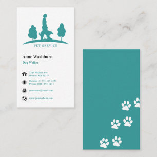 Dog Walker   Pet Care Aqua Visitekaartje