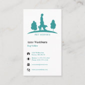 Dog Walker | Pet Care Aqua Visitekaartje (Voorkant)
