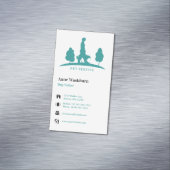Dog Walker | Pet Care Aqua Visitekaartje Magnetisch Visitekaartje (Voorbeeld)
