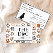 Dog walker pet care fur paw print dog care visitekaartje
