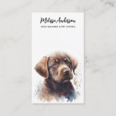 Dog Walker Pet Care Puppy Labrador Retriever Visitekaartje (Voorkant)