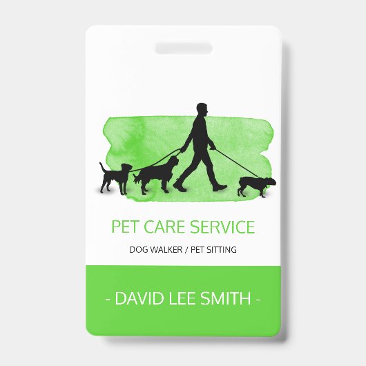 Dog walker / Pet Care Sitting Badge (Voorkant)