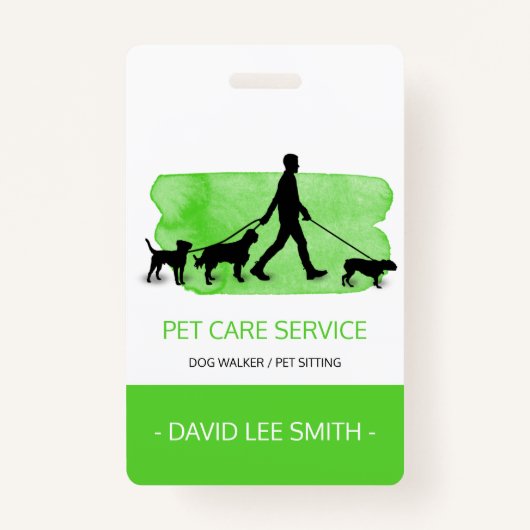 Dog walker / Pet Care Sitting Badge (Voorkant)