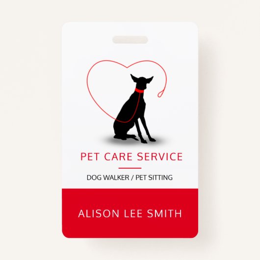 Dog walker/Pet Care Sitting  Badge (Voorkant)