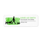 Dog walker/Pet Care Sitting Etiket (Voorkant)
