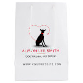 Dog walker/Pet Care Sitting Medium Cadeauzakje (Achterkant)