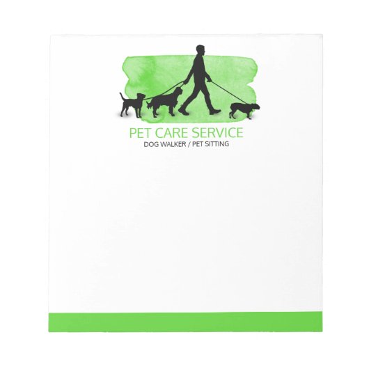 Dog walker/Pet Care Sitting Notitieblok (Voorkant)