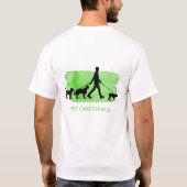 Dog walker/Pet Care Sitting T-shirt (Achterkant)