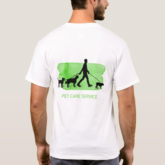 Dog walker/Pet Care Sitting T-shirt (Achterkant)