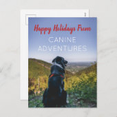 Dog Walker Pet Care Vakantie Groeten Kaart (Voorkant / Achterkant)