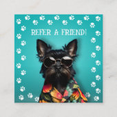 Dog Walker Pet Sitter Aanbevelingskaartje (Voorkant)