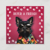 Dog Walker Pet Sitter Aanbevelingskaartje (Voorkant)